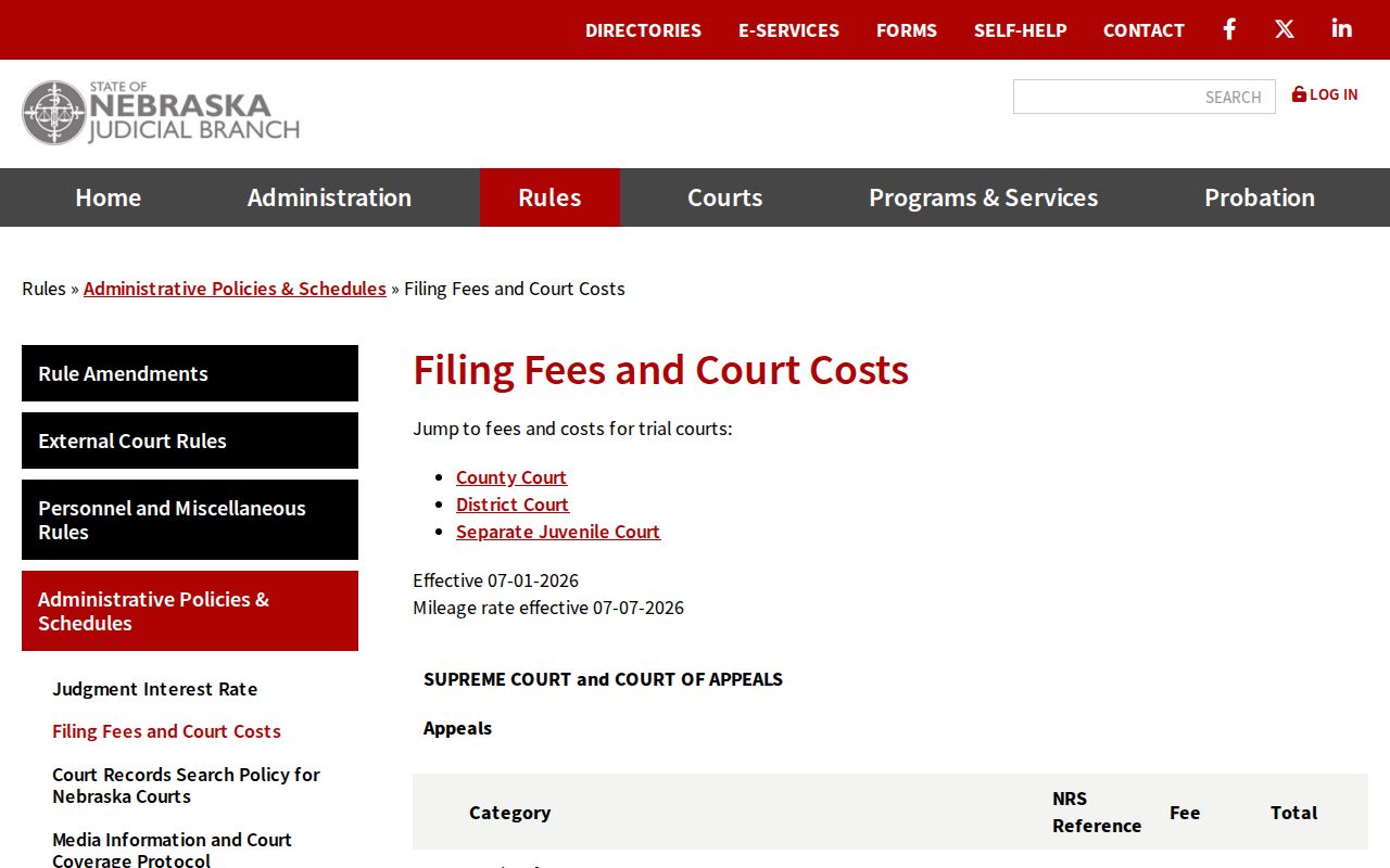 Nuckolls civil court docket copy fee schedule source