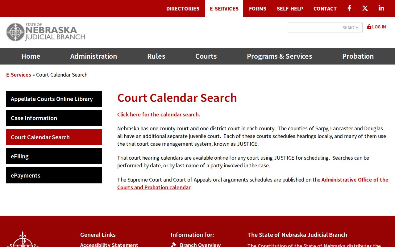 Nuckolls County court schedule official calendar warning source
