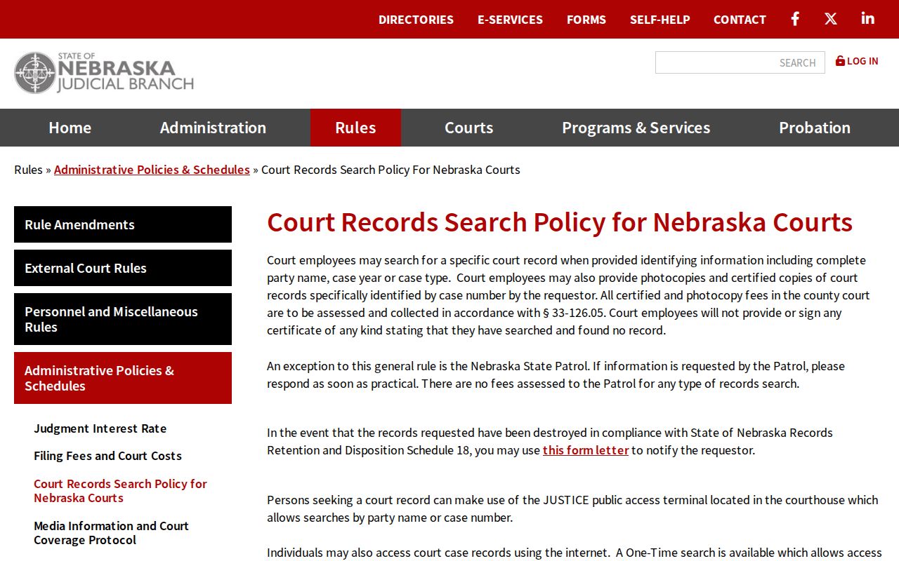 Nuckolls County court records public access policy and clerk copy route