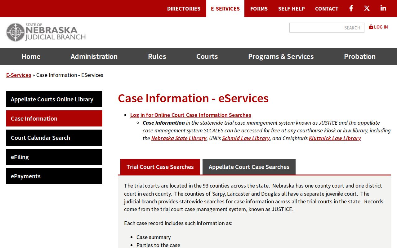 Nuckolls County court docket JUSTICE access information